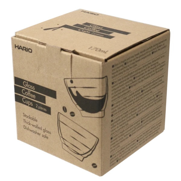 Hario Glass Coffee Cups 170ml - 2 pieces