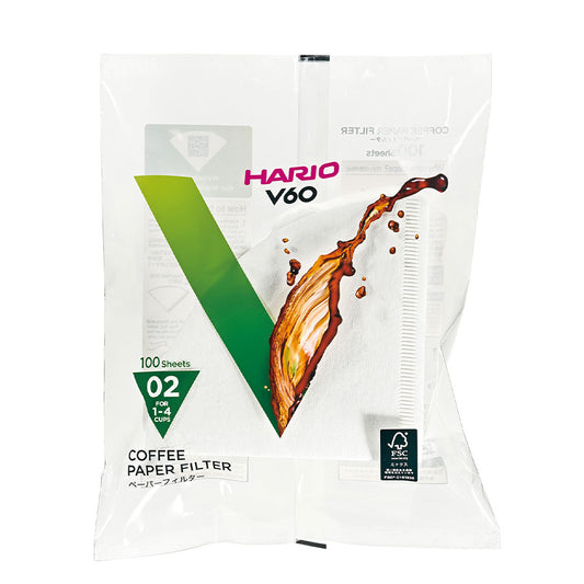 Hario V60 02 - paper filter white - 100 pieces
