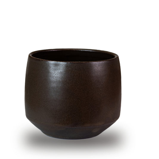 Hand-thrown coffee mug - 300ml - dark brown