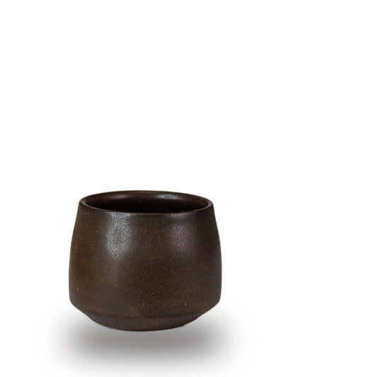 Handgetöpferte Espresso Tasse - 70ml -  Dunkelbraun