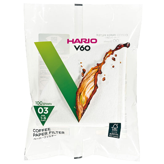 Hario V60 03 - Papierfilter weiß - 100 Stück